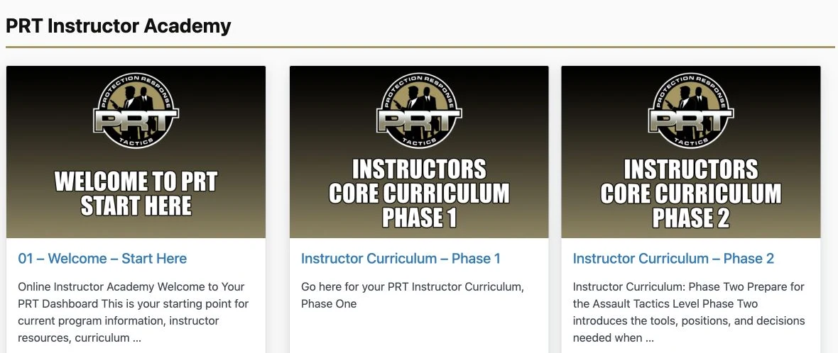 PRT Academy preview: Your courses